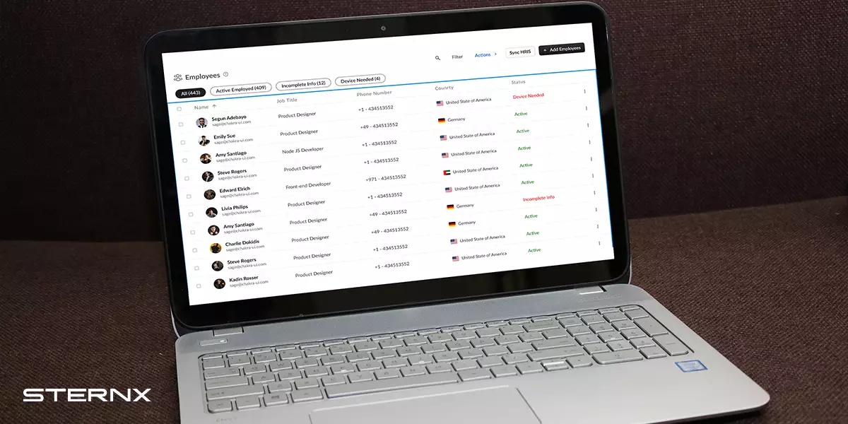 MDM dashboard showing devices are compliant and secured